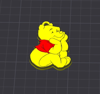 cartoon character , winnie the poo keychain / necklace charm (free for commercial use)