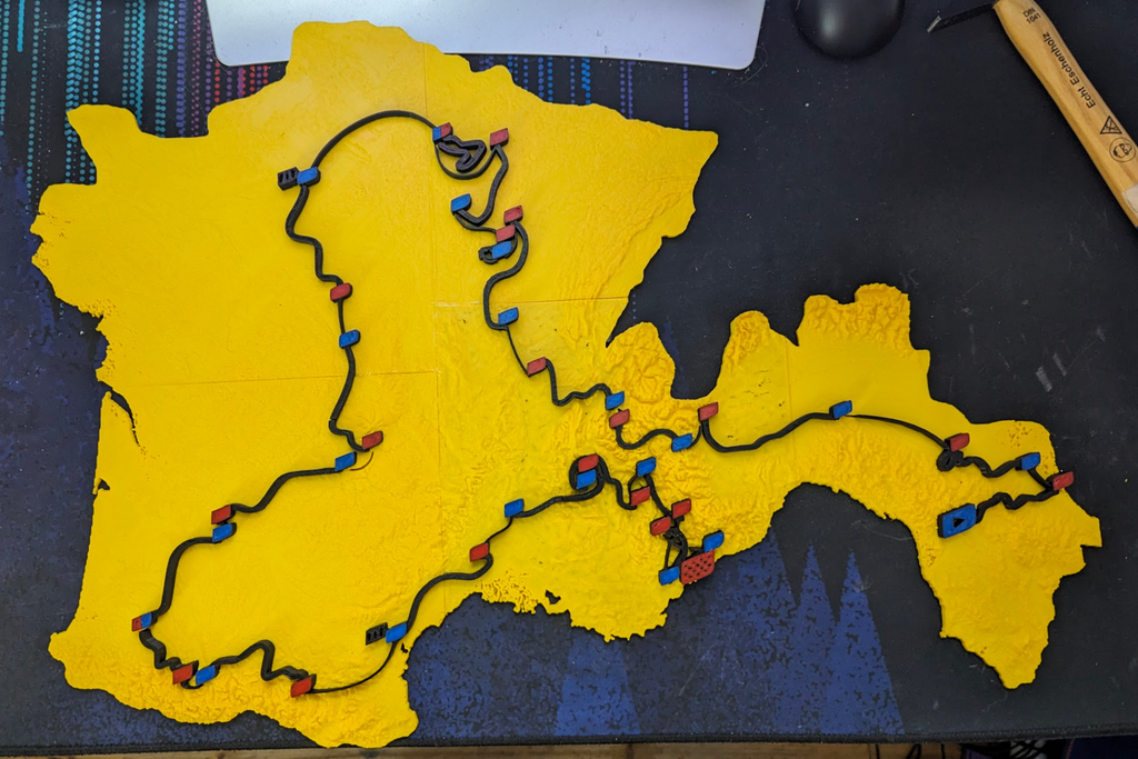 Map of Tour de France 2024
