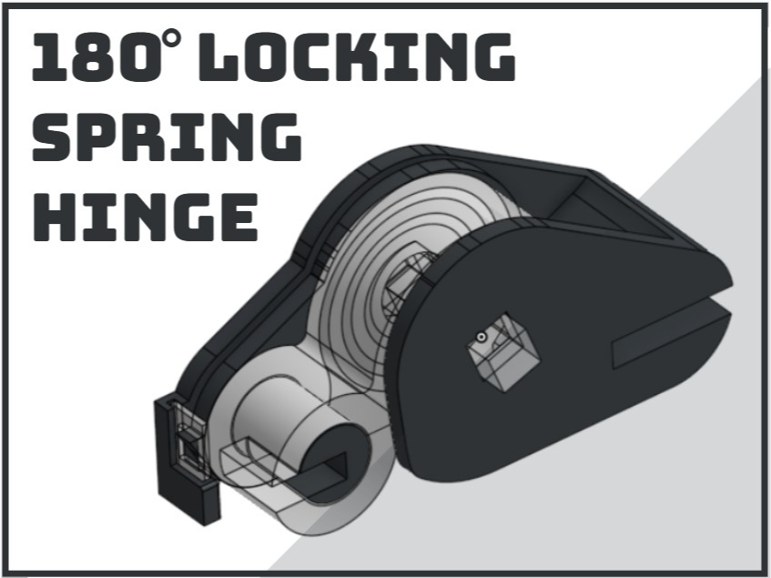 180° Locking Torsion Spring Hinge