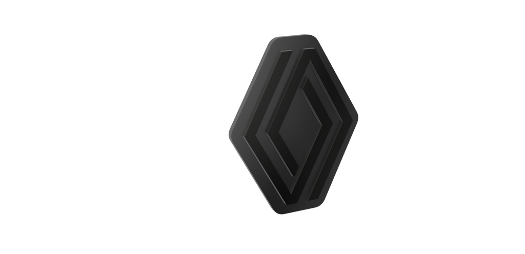 Renault Logo 72x6mm / Dual Color / Silver & Black