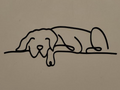 sleeping dog line art