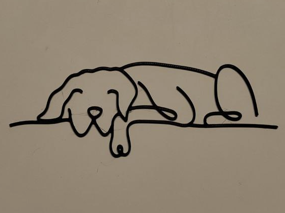 sleeping dog line art