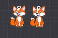 cute animal , felix the fox multicolor keychain / necklace charm (free for commercial use)