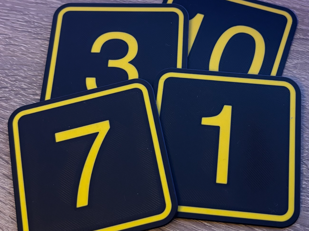 Square Number Plates (Door signs etc)
