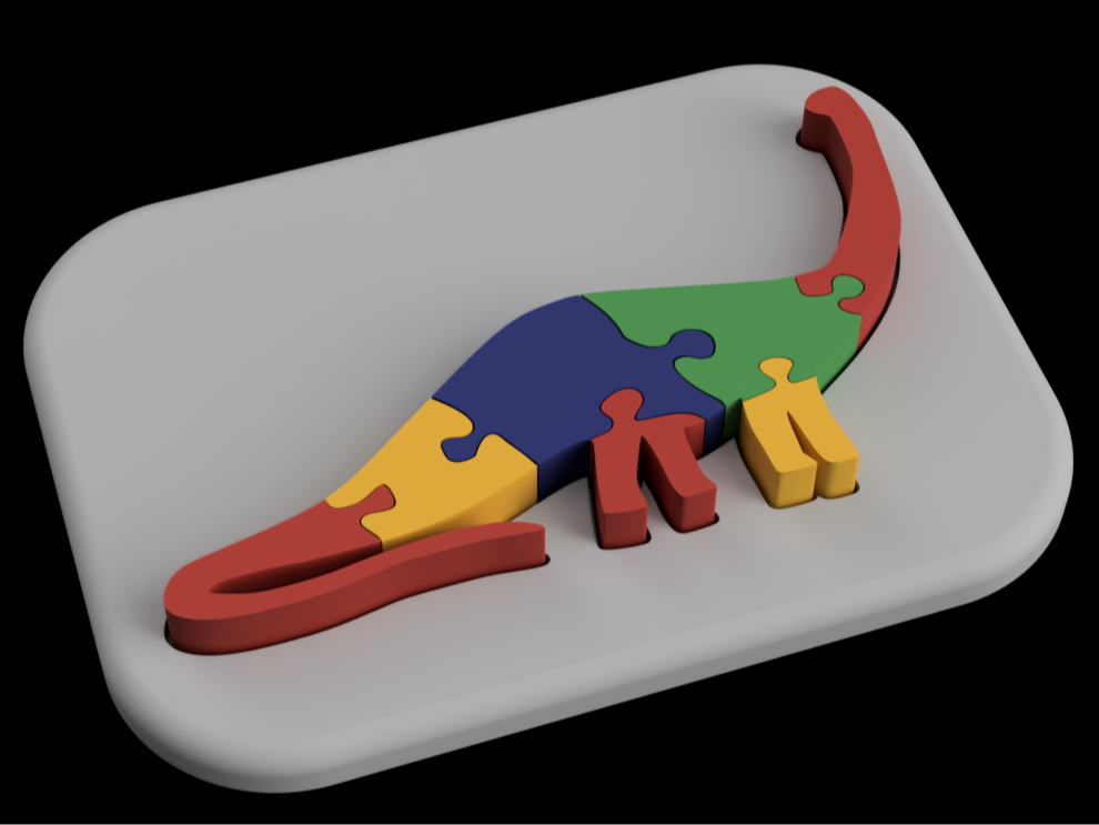 Brontosaurus - Puzzle for Kids