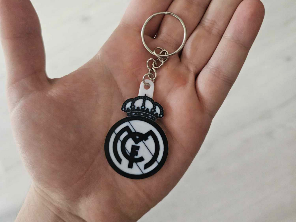 Real Madrid Keychain Black and White
