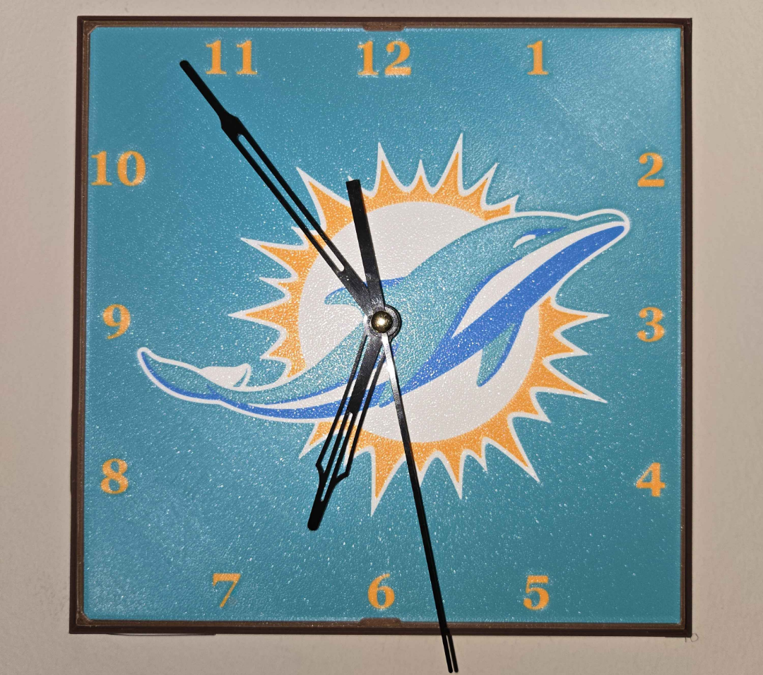 Miami Dolphins Clock Face