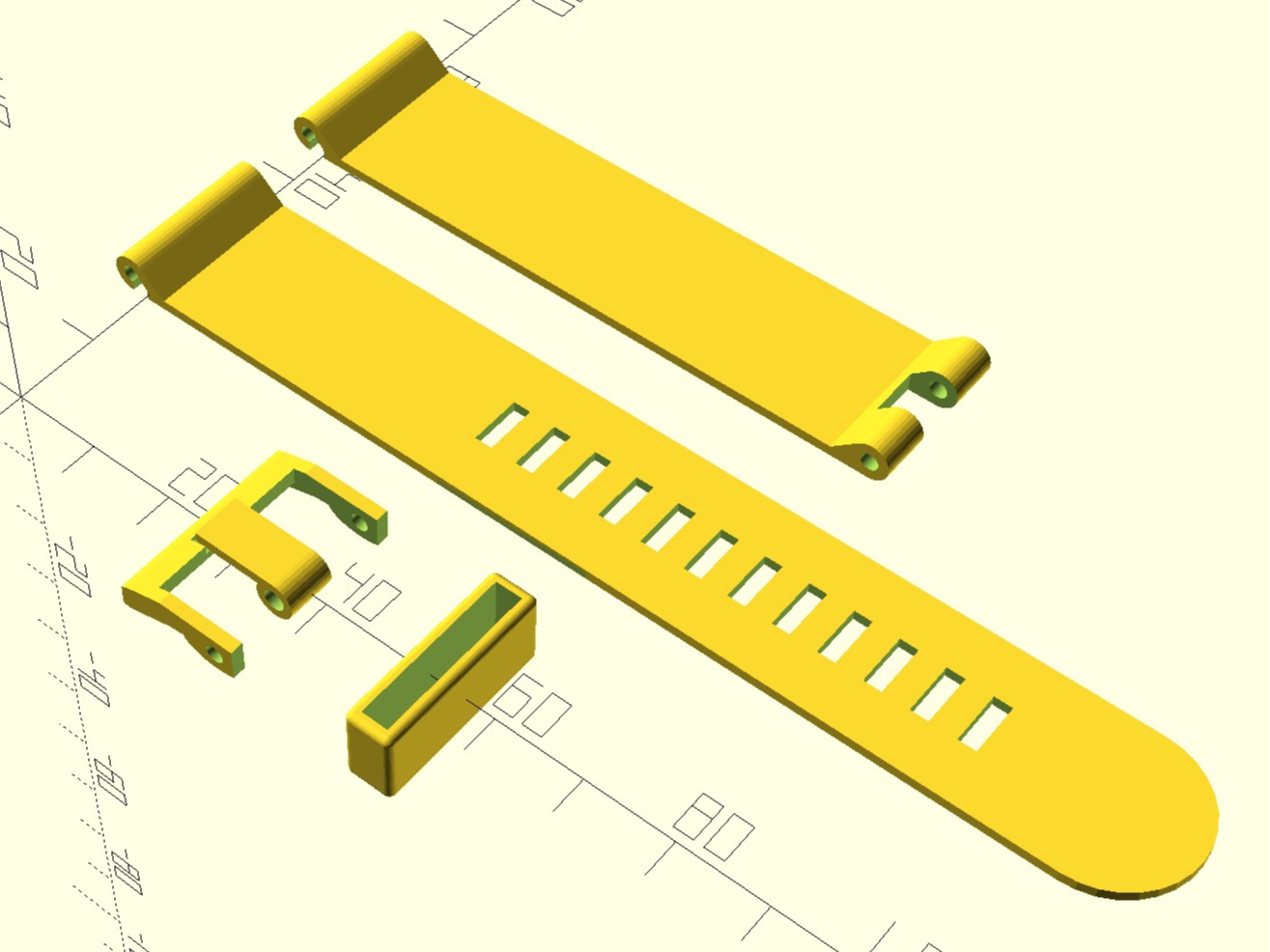 Parametric Watch Strap (and hardware)