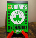 Celtics 18x Champs Sign