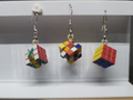 rubiks cube earrings