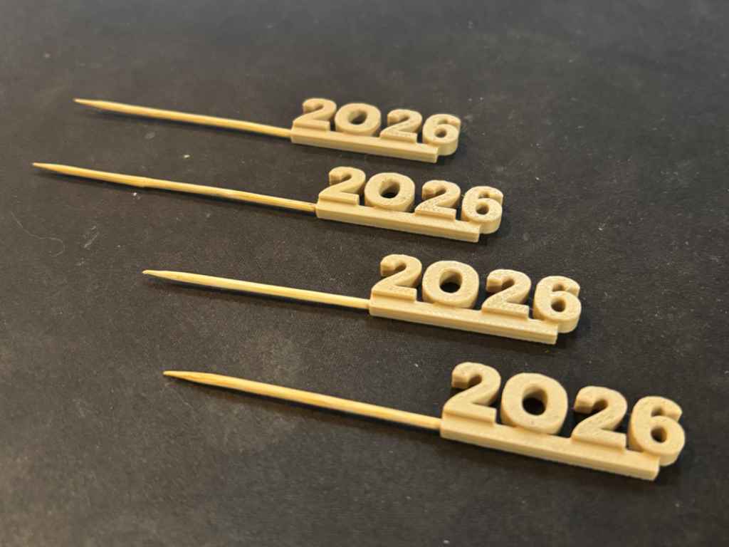 Food safe -2026 New Year Pick Skewer Topper Set