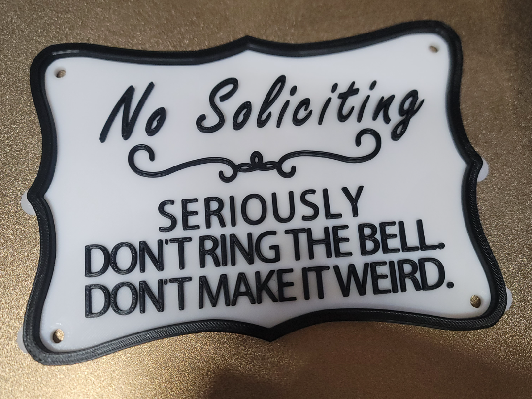 No Soliciting Sign