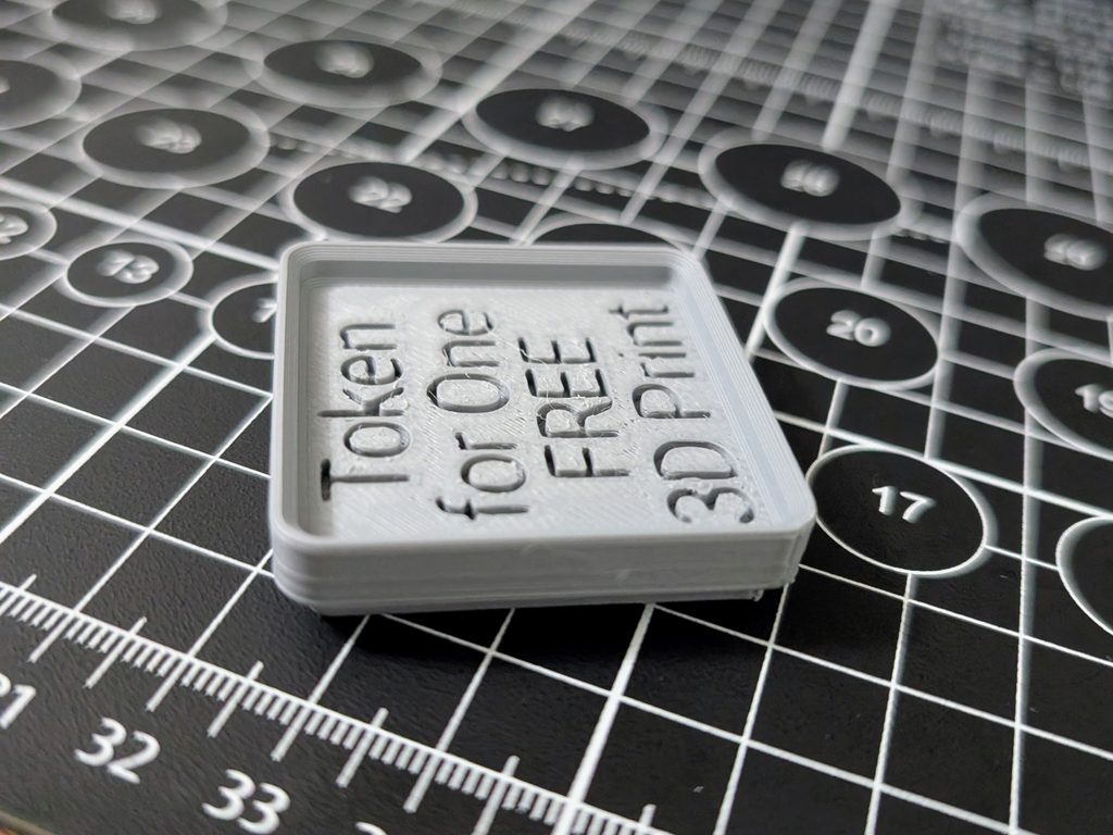 Stackable Token for One Free 3D Print Gridfinity