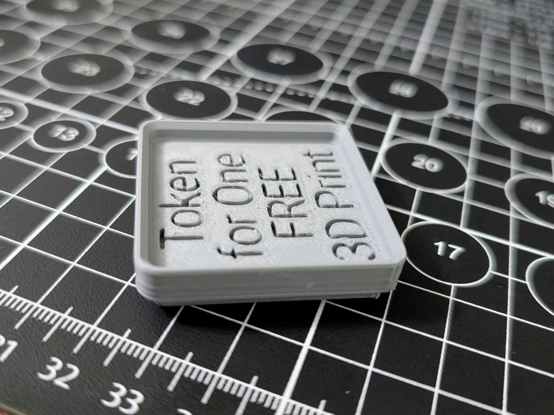 Stackable Token for One Free 3D Print Gridfinity