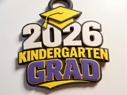 2026 Kindergarten Grad Hype Chain Pendant