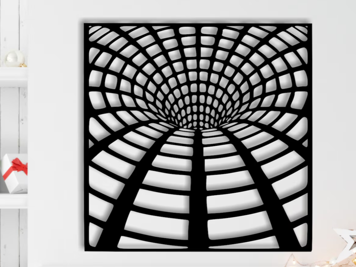 Optical Illusion Wall Art Infinite Wormhole Vortex