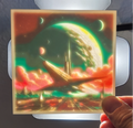 100x100 Spaceship Lithophane