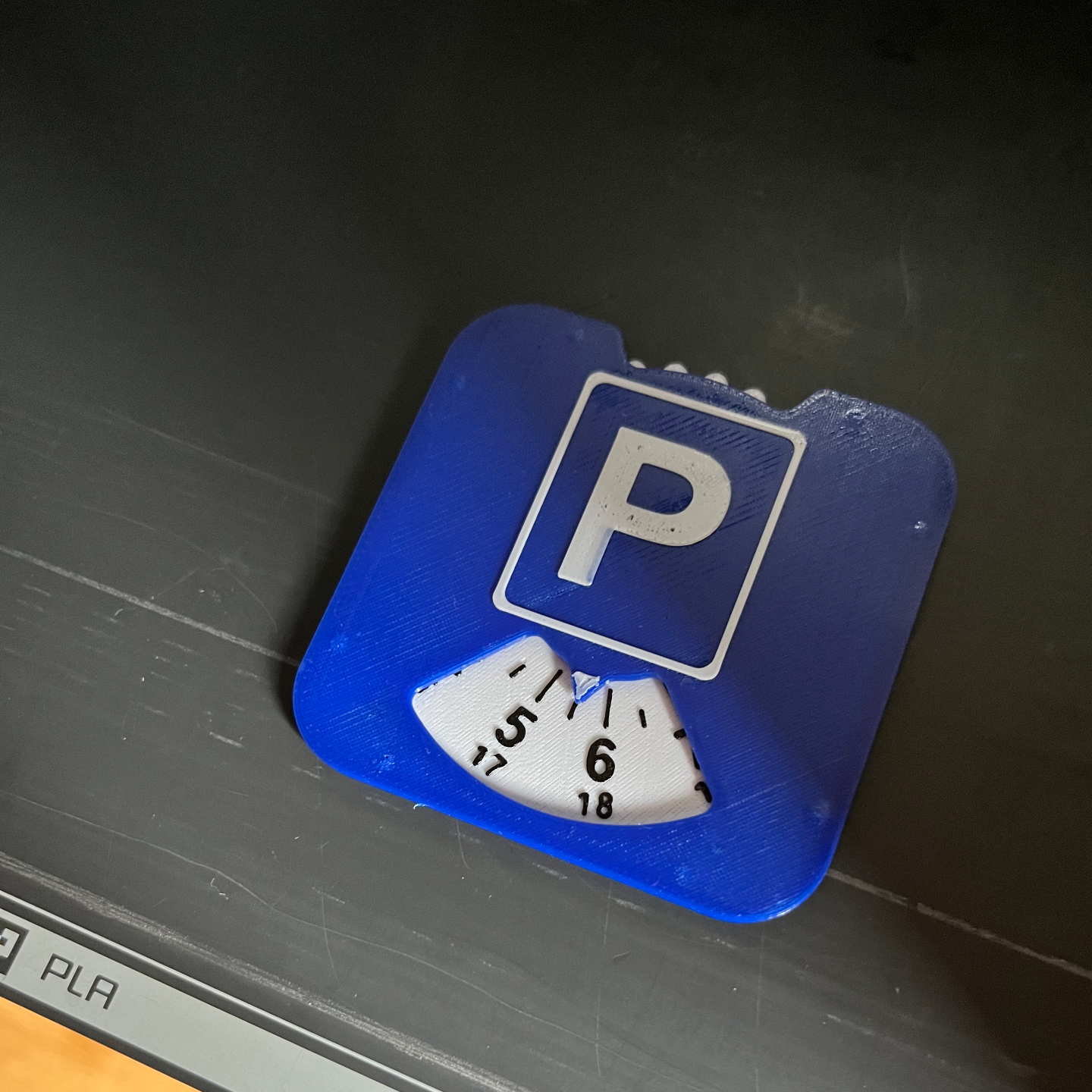 Parking disc clock for motorcycle