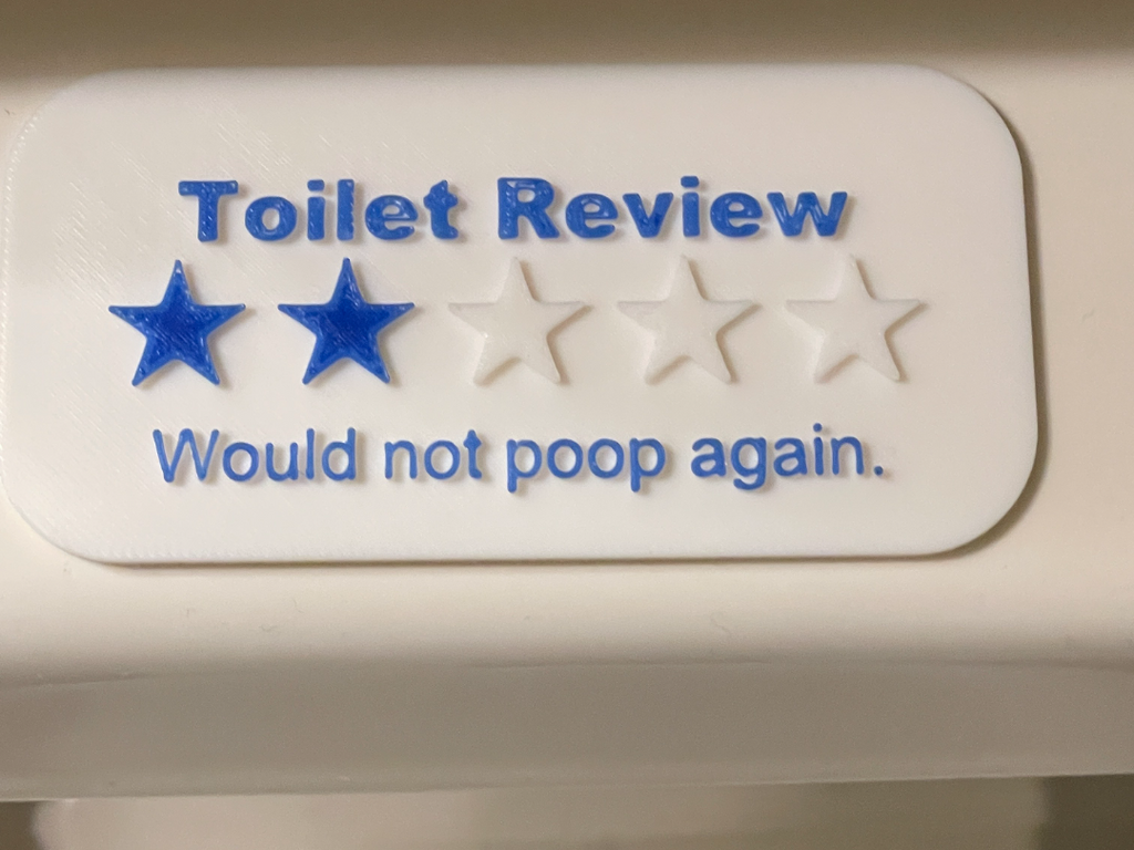 Funny Toilet Sign Multicolor