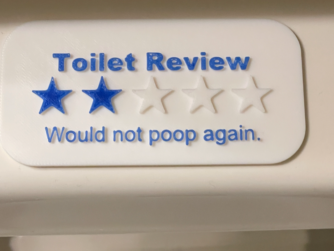 Funny Toilet Sign Multicolor
