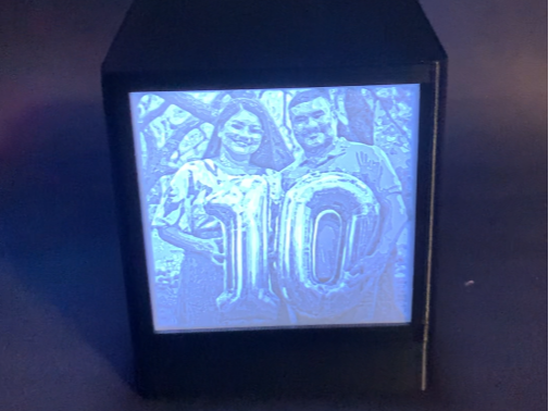 Cubo para Litofanias, con cobertor para pilas