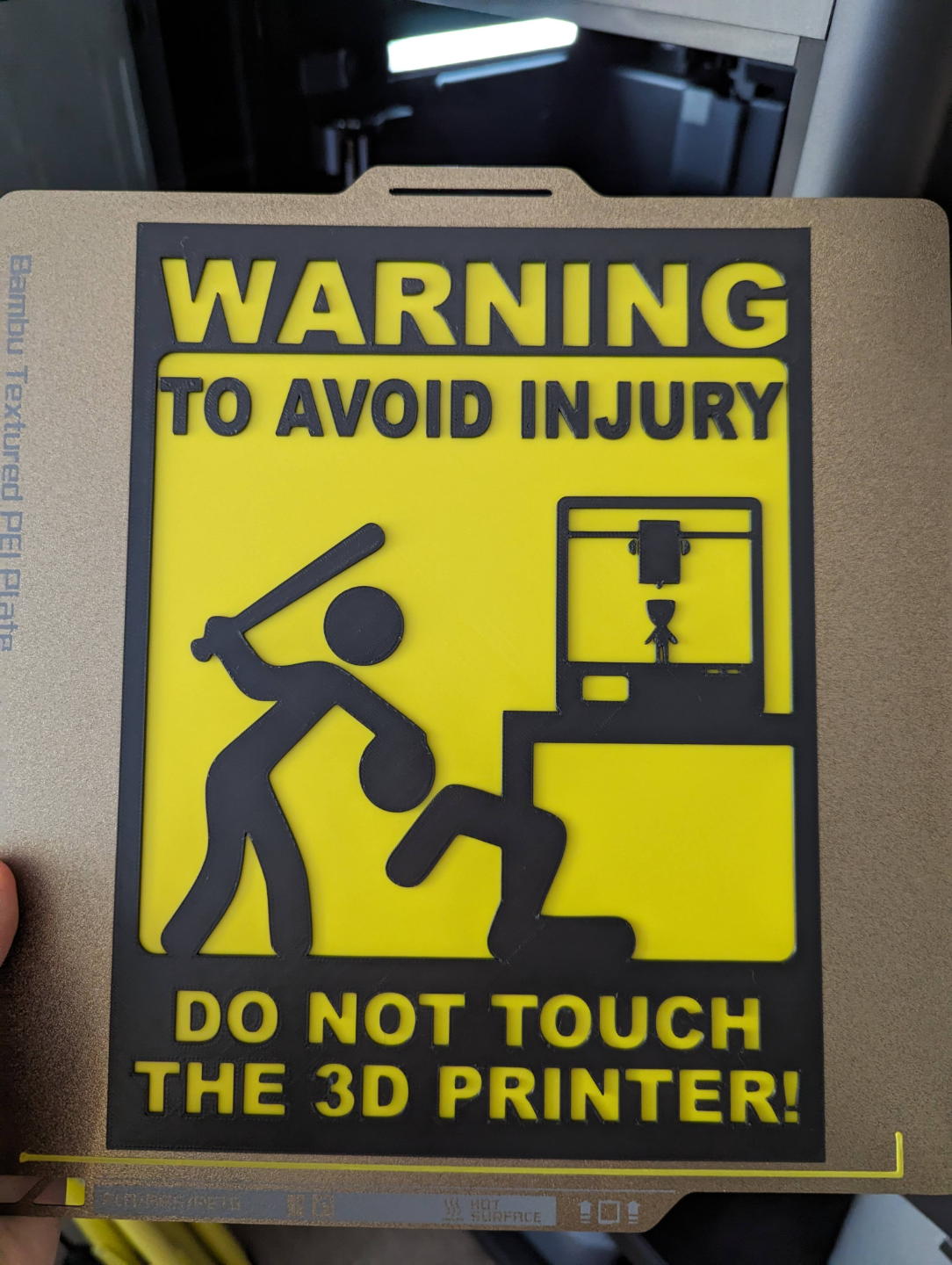 3D Printer Warning Sign