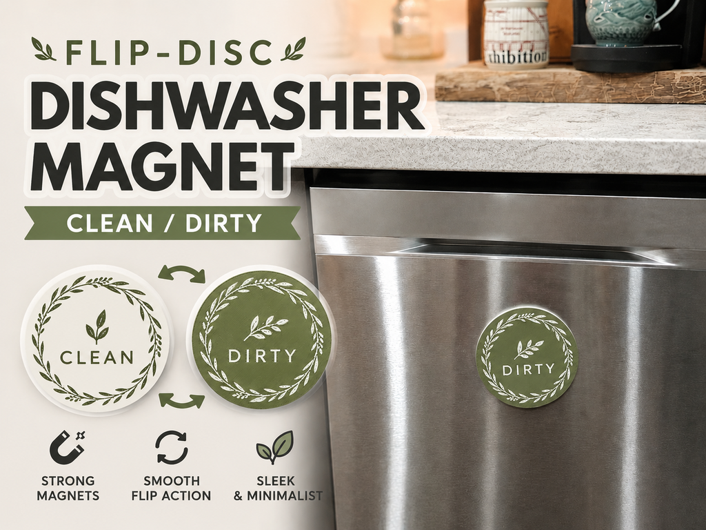 Dishwasher Magnet Flip-Disc Clean/Dirty