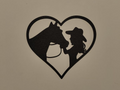 cowgirl and horse wall art