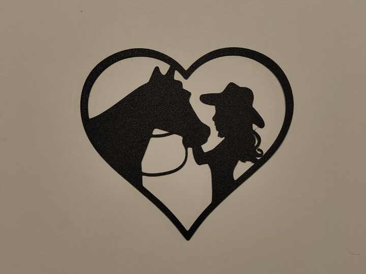 cowgirl and horse wall art