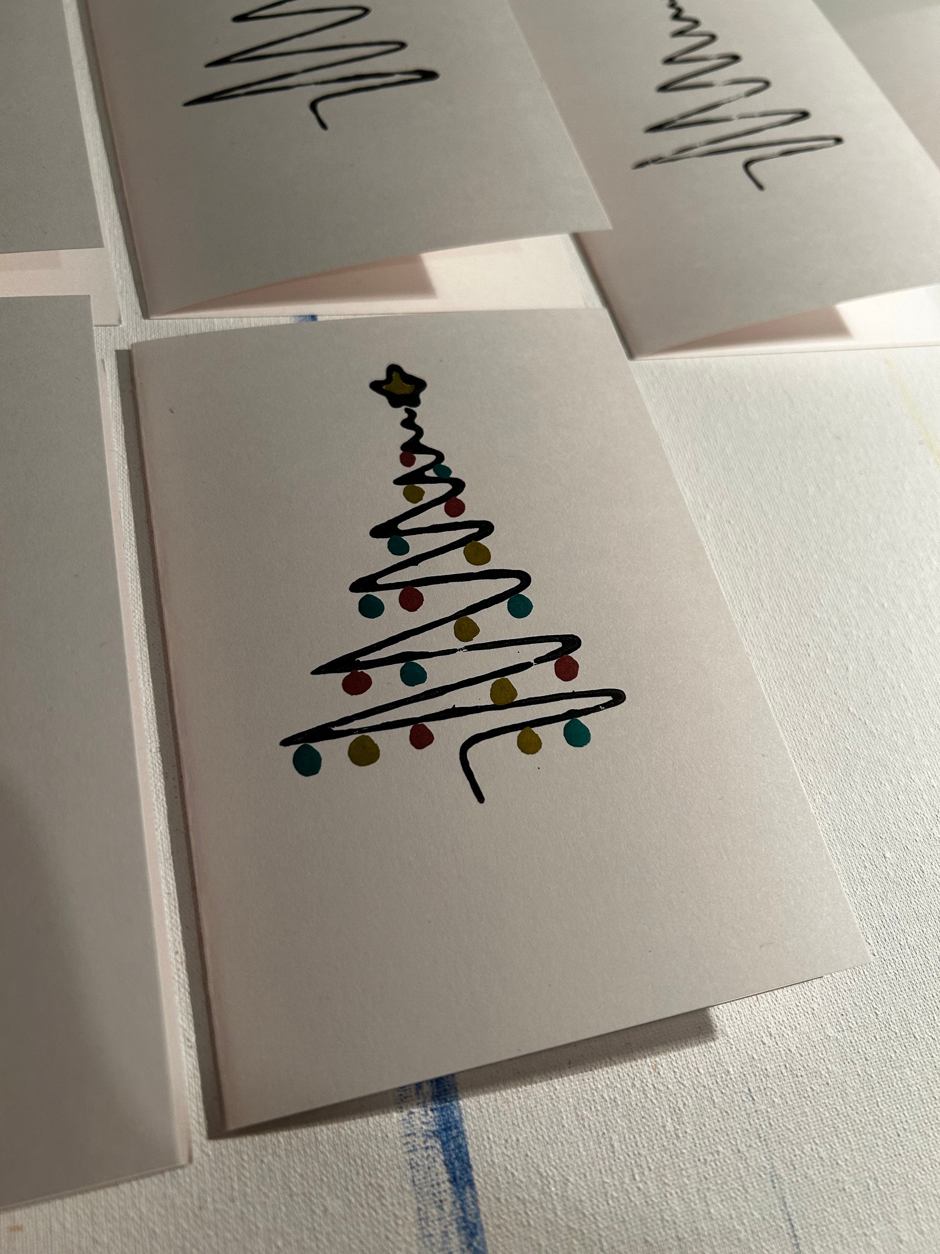 Christmas Card Tree Stamp