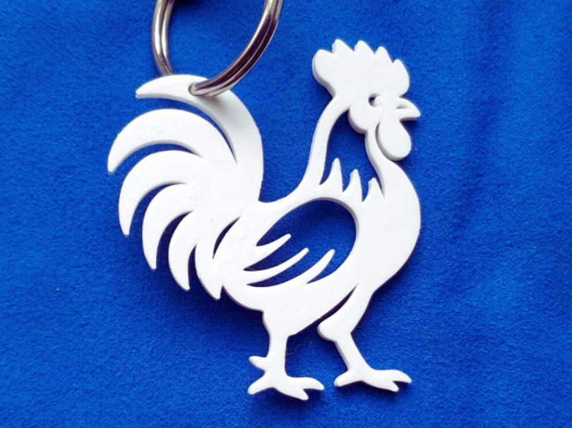 Simple Rooster Keychain