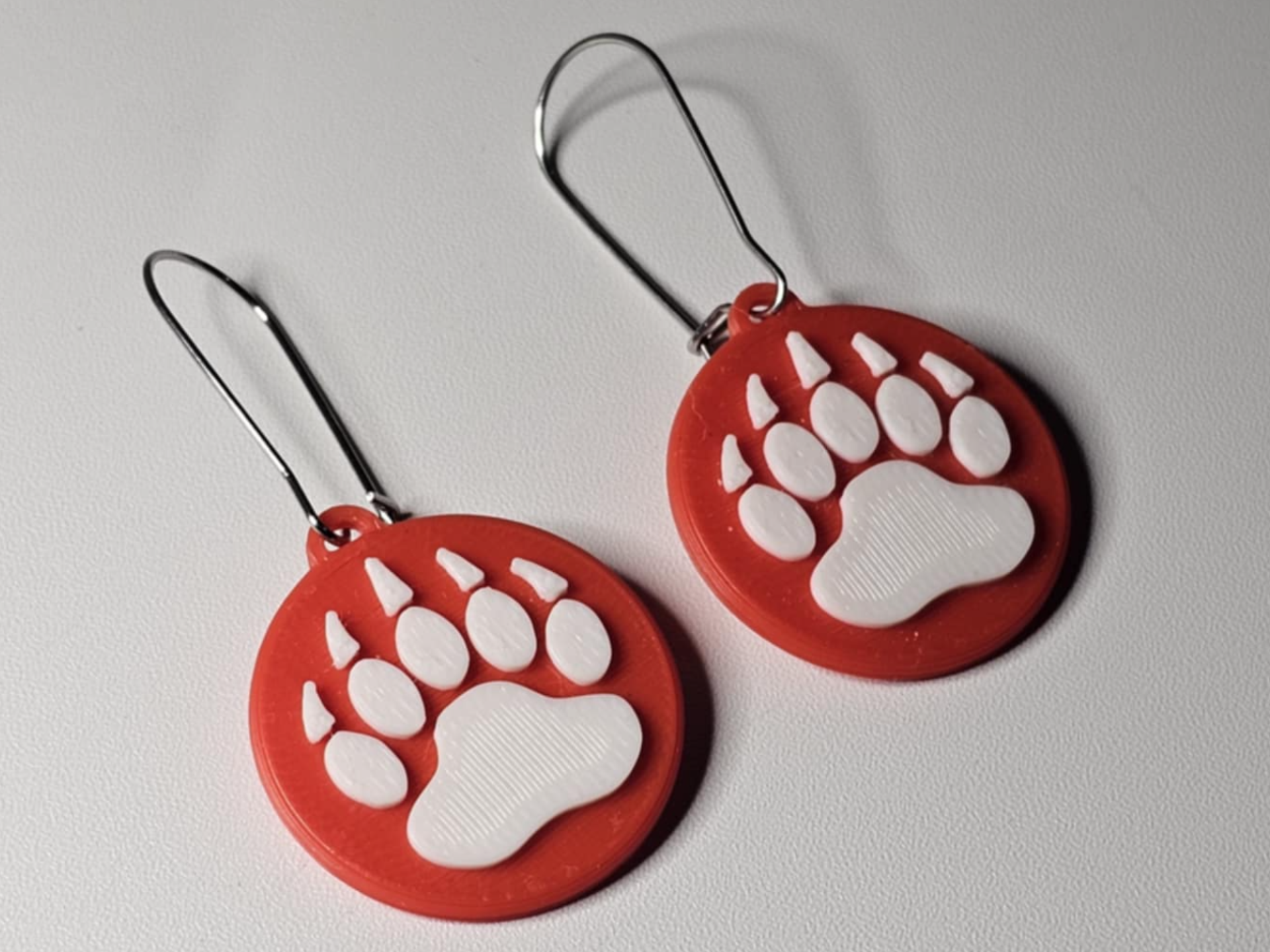Round Paw Earrings