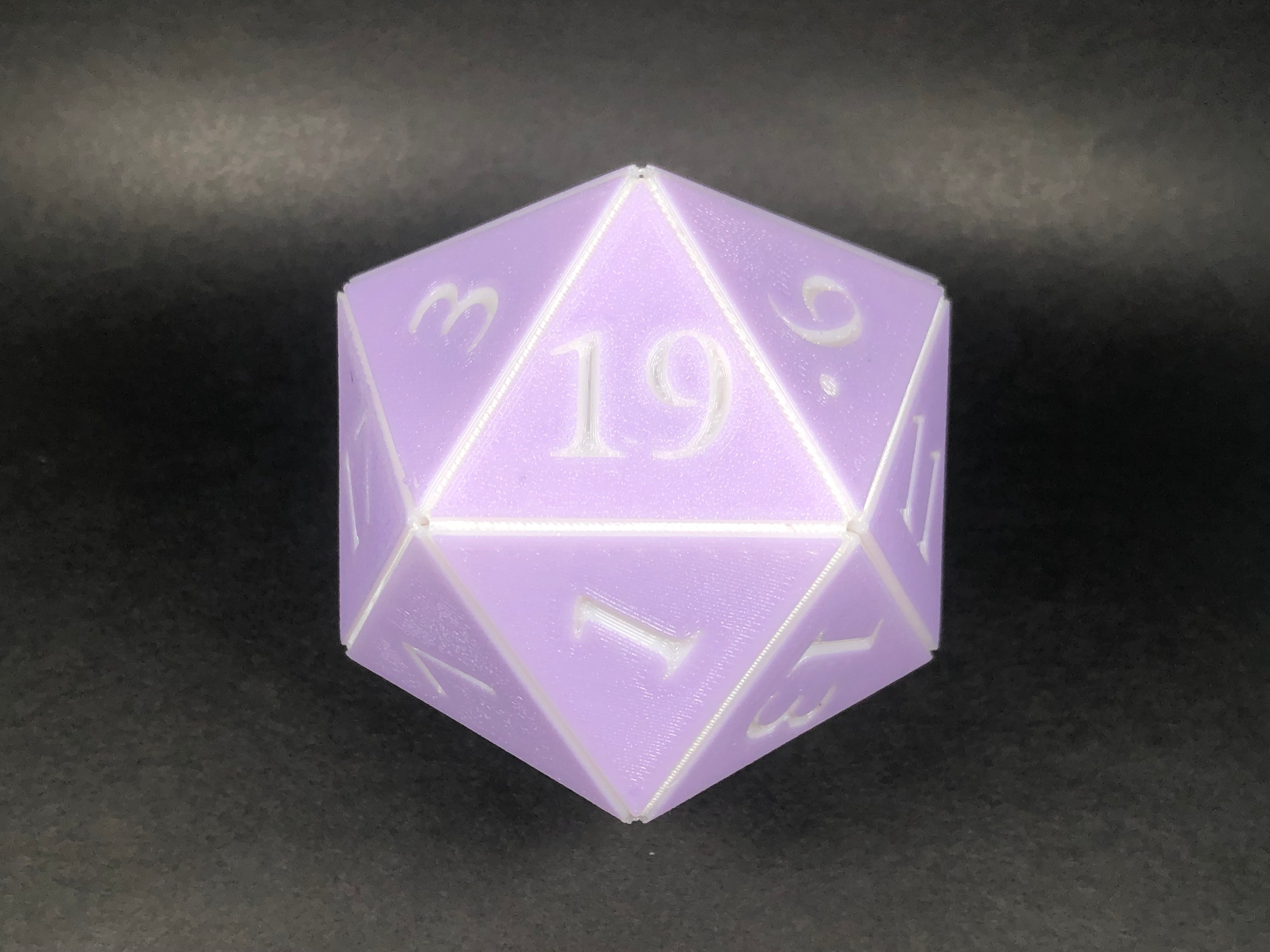 Baldur's Gate 3 inspired snap-together D20 - Filament change version