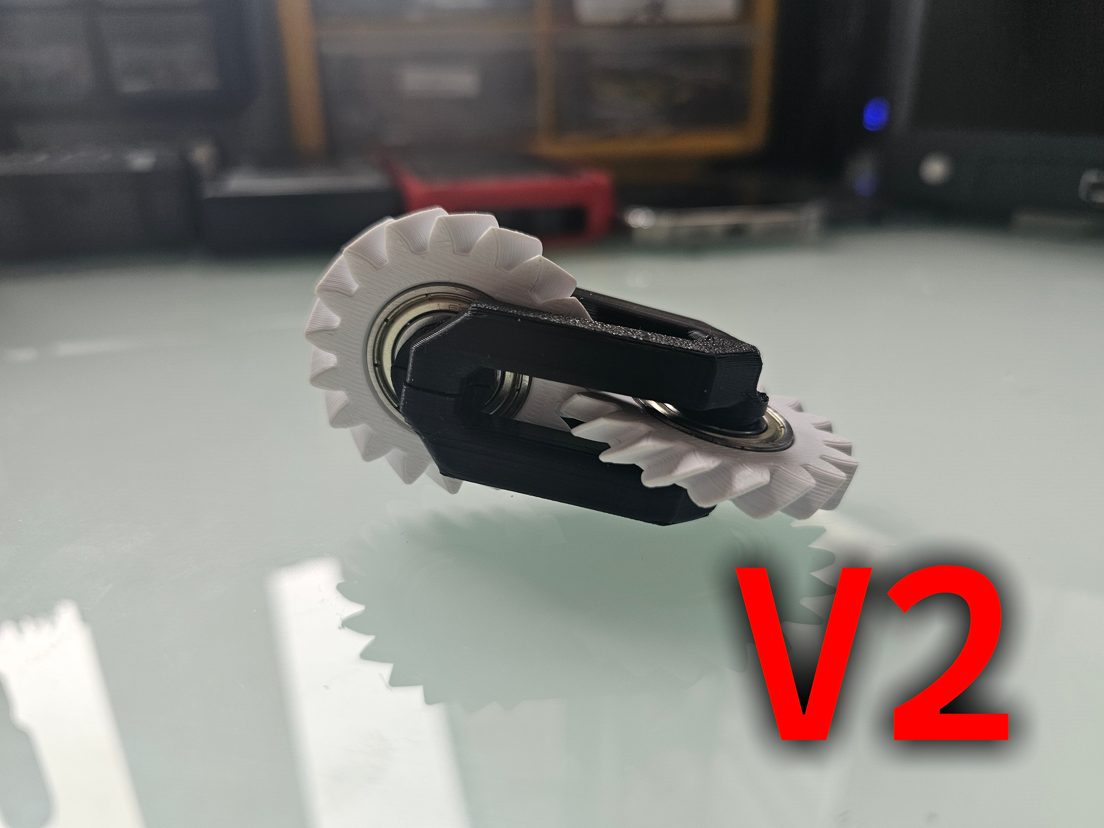 Helical gear fidget toy V2 (100% PRESS FIT)