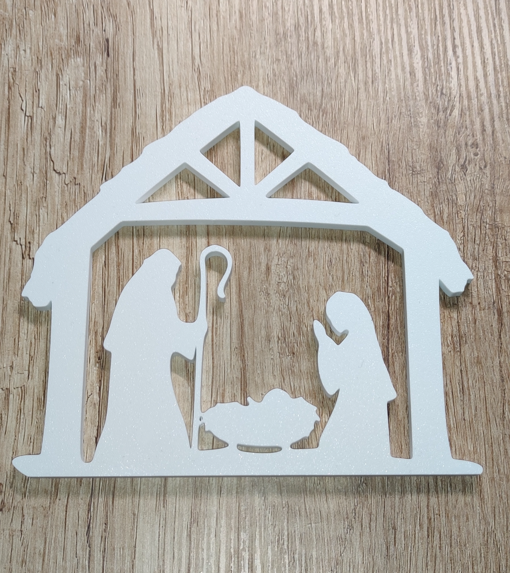 christmas nativity scene shadow