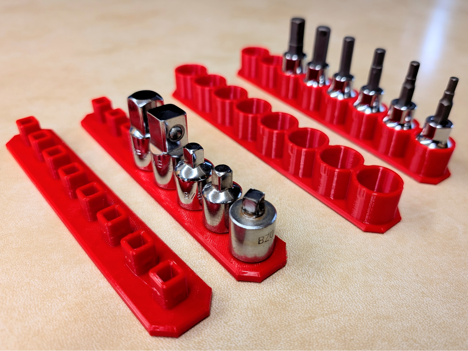 3/8" Socket Organizer Rail (Use TPU Filament)