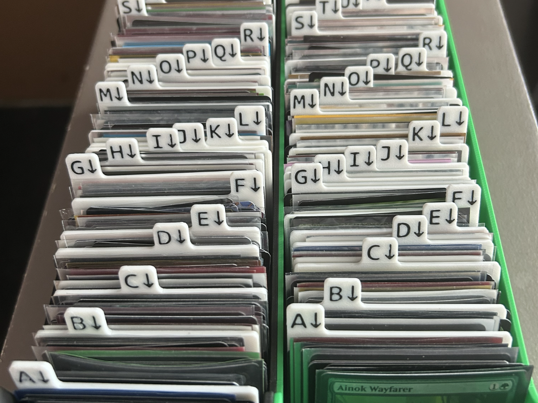 MTG Alphabet Card Dividers (A–Z) with Arrows