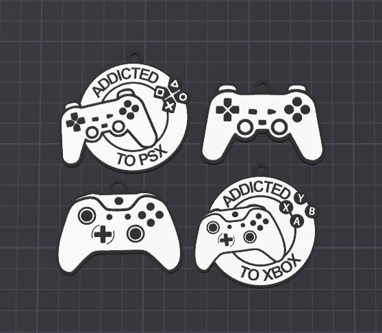 addicted to set keychains/charms (free commercial)