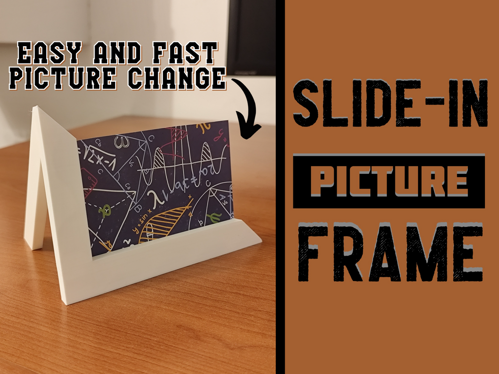 Modern Minimalistic Slide-In Picture Frame