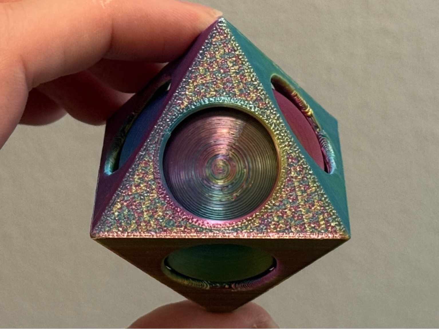 Spinning Sphere Inside the Octahedron | Fidget Toy