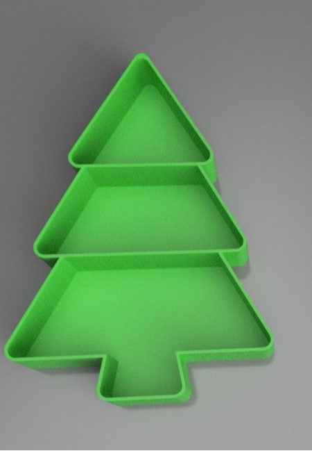 Christmas Tree-Shaped Snack Serving Tray
