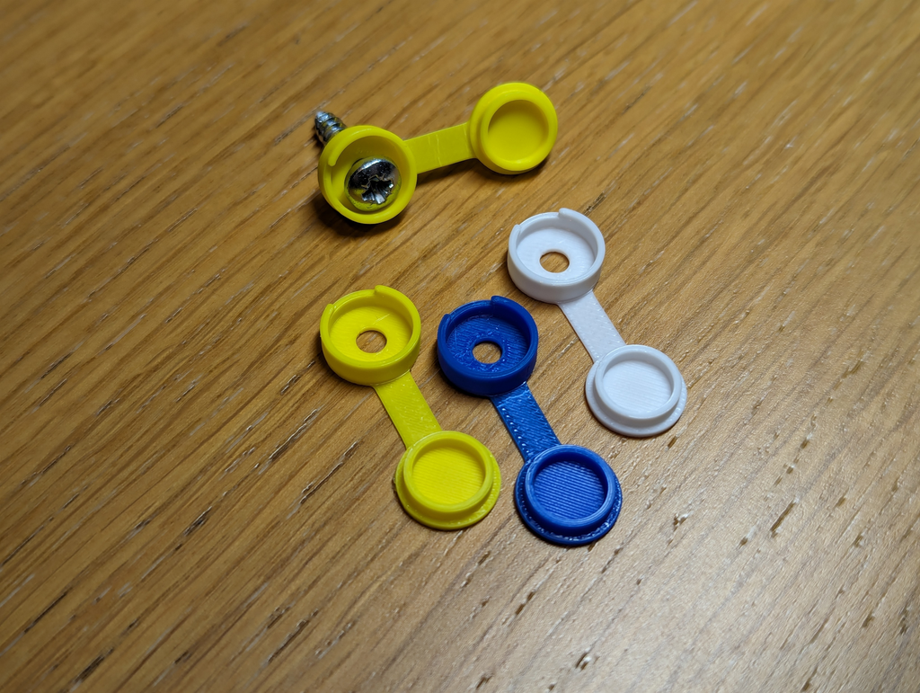 UK Vehicle Number Plate Screw Cap with Flexure Hinge