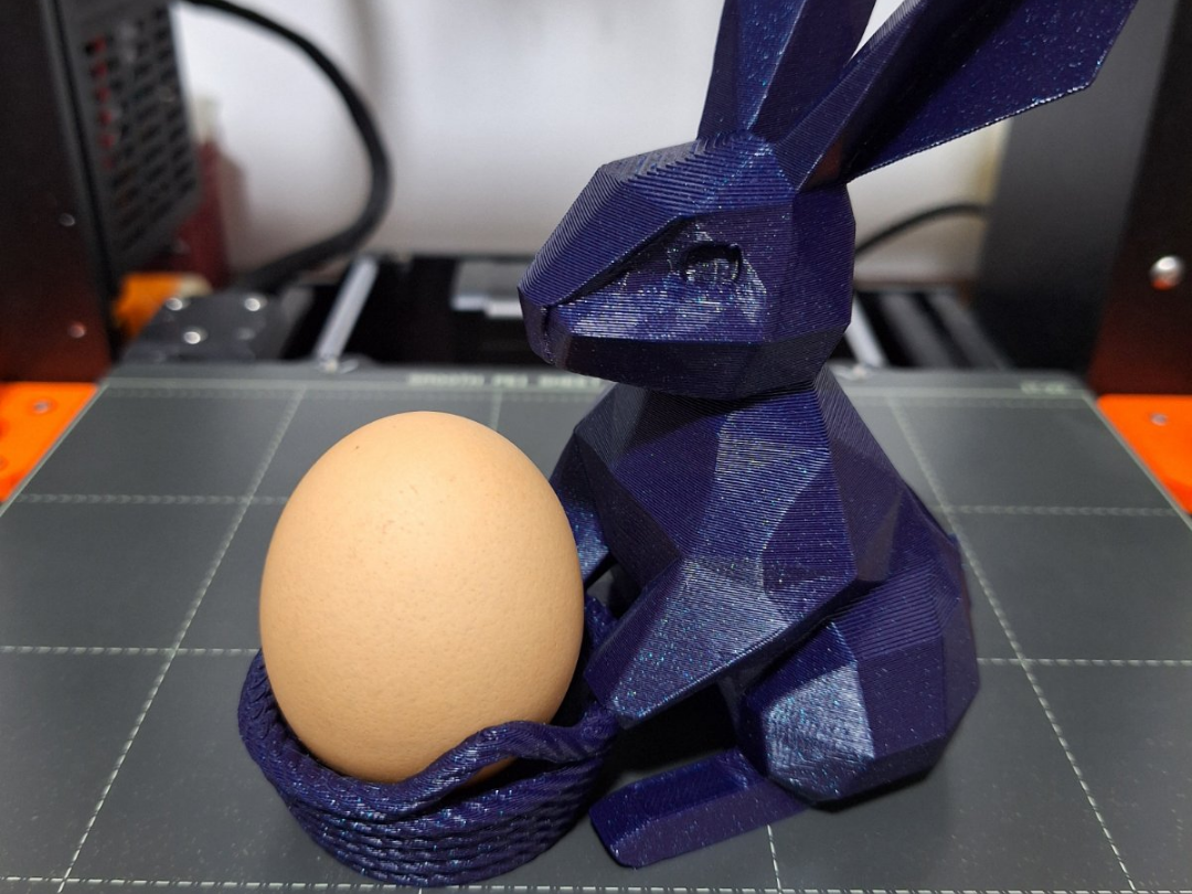 Easter bunny egg basket (No support needed)