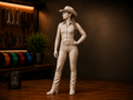 Cowgirl de pé