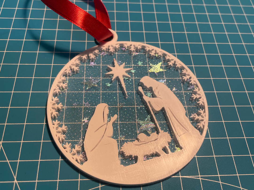 Nativity Ornament – Holy Family Silhouette