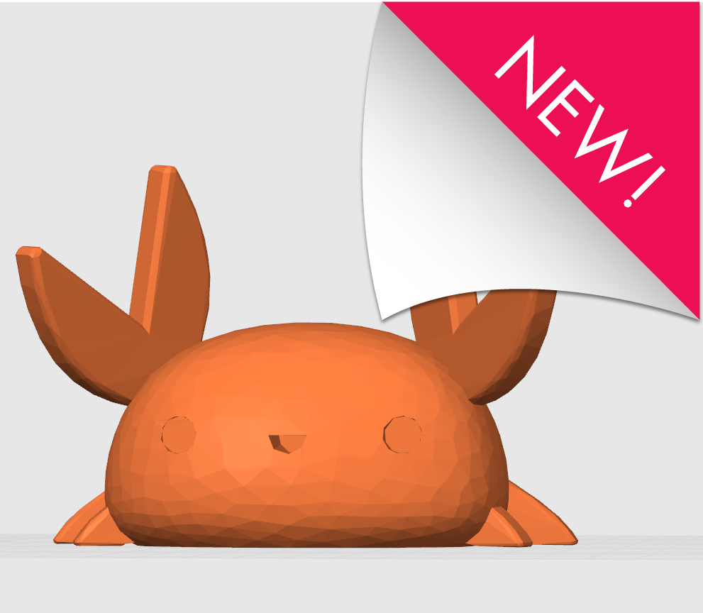 Cute Crab Pen Holder (Low-Poly, Testing and Calibration)