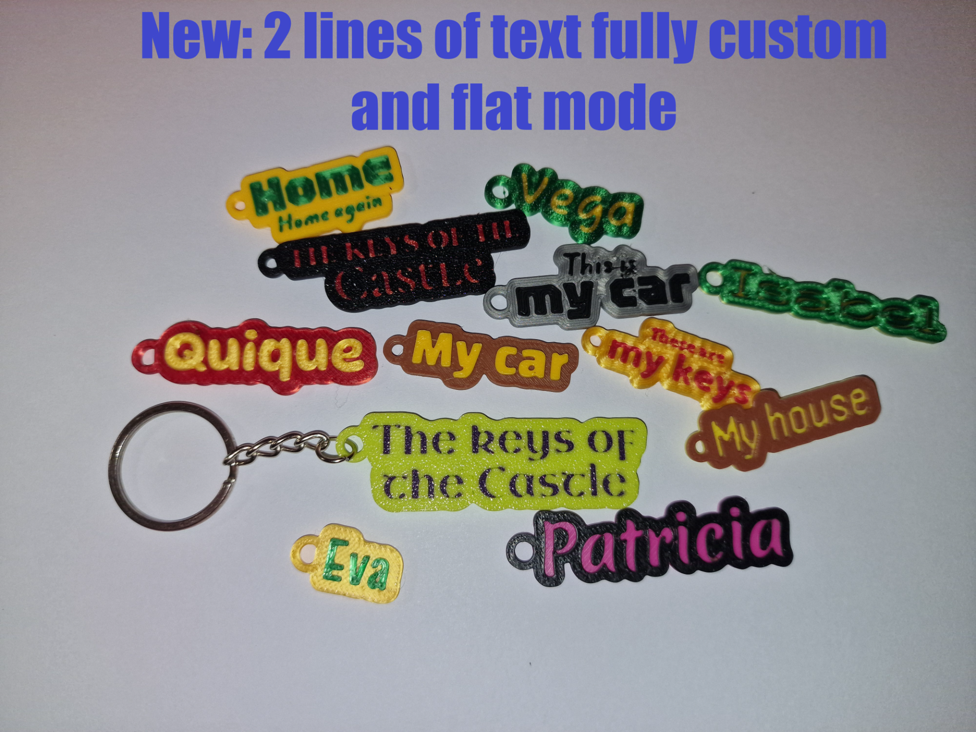 Customizable name keychain V3 (+8000 fonts)