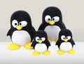 Linux Tux penguin decoration (Multi-/Single color)