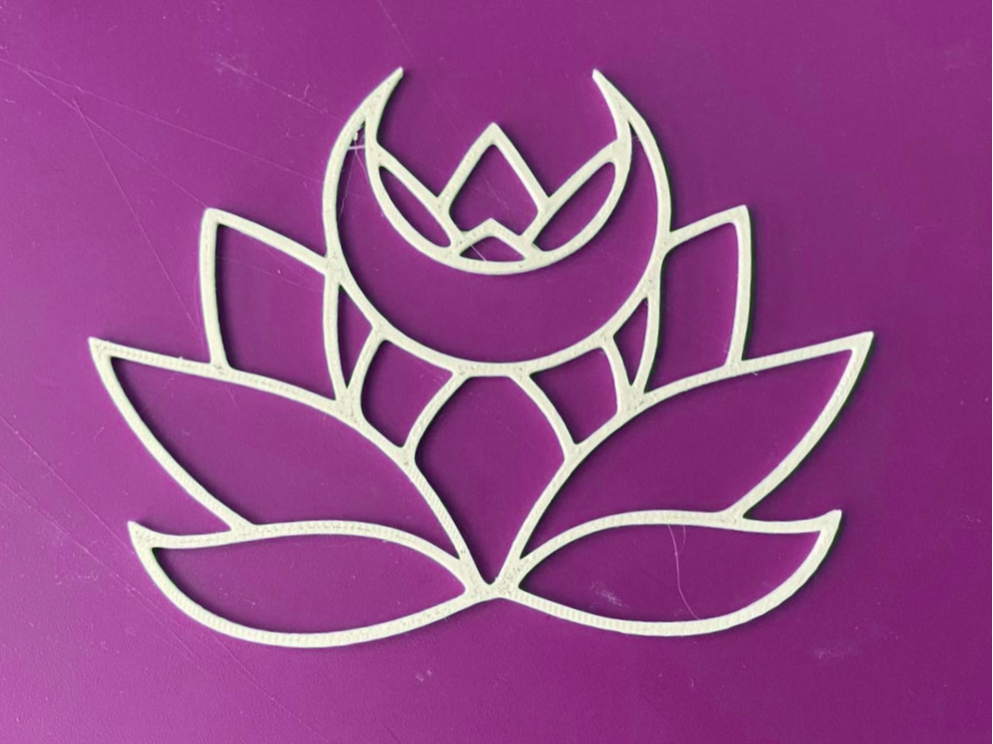 Lotus Flower with Crescent Moon