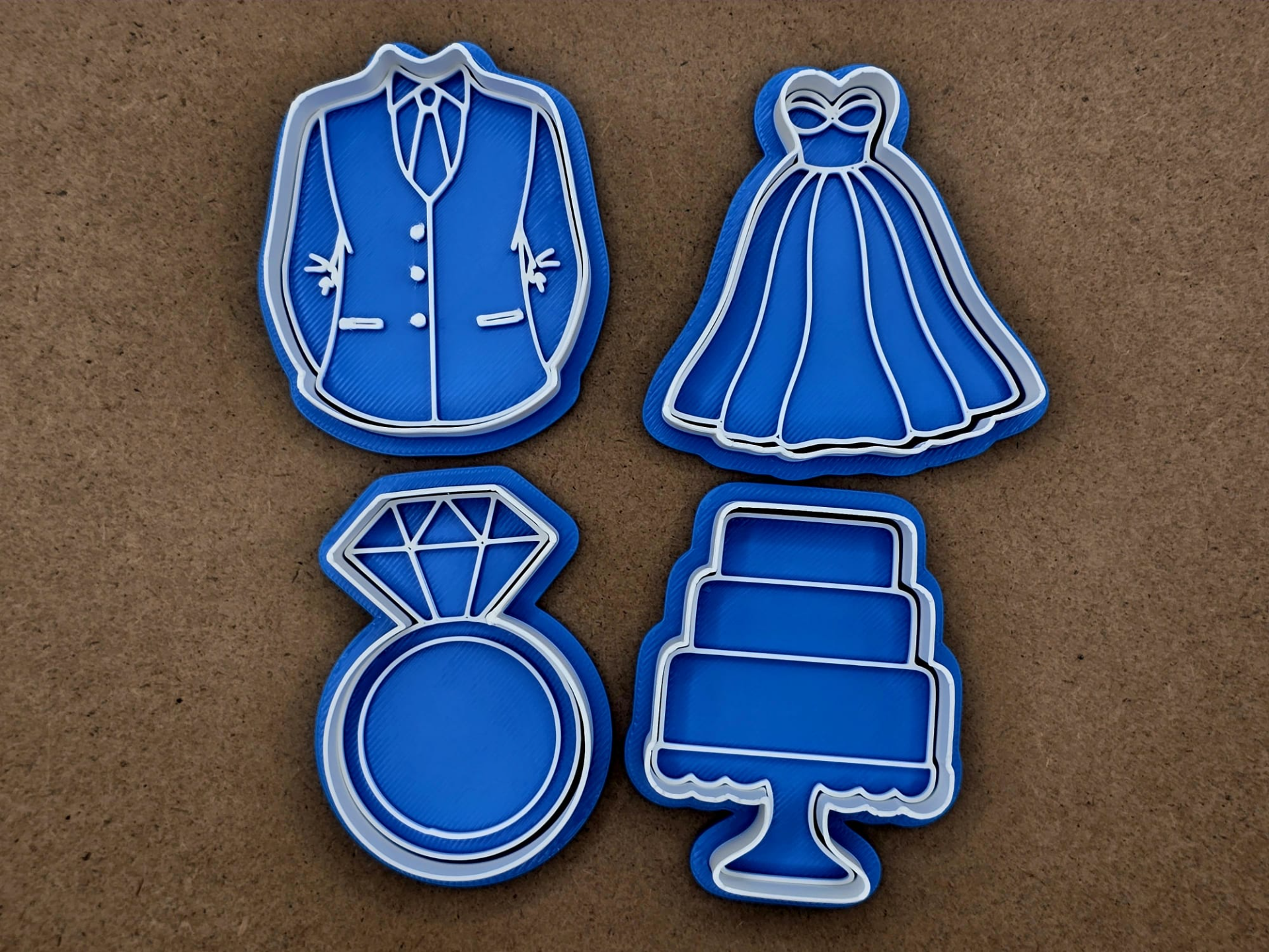 Wedding Day Ring Cake Cookie Cutter Stamp Bride